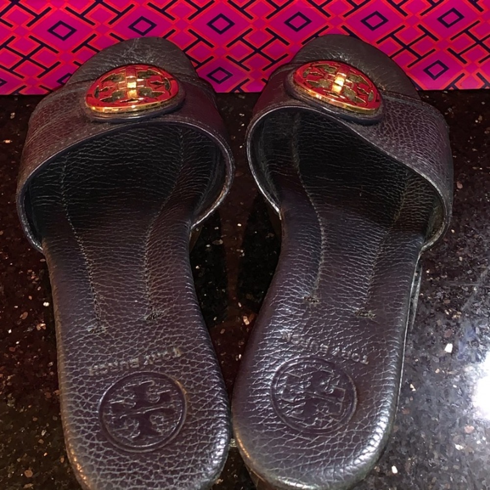 Tory Burch Blue Wedges
